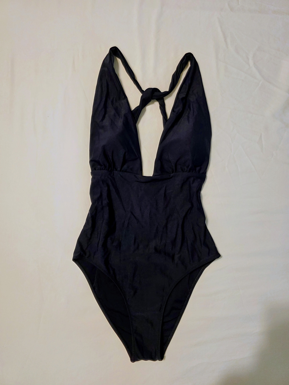 Summersalt Navy Deep V Plunge One-Piece Swimsuit Size 8